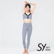 【SKY YARD】網路獨賣款-前開式拉鍊網布拼接設計運動內衣(幾何)