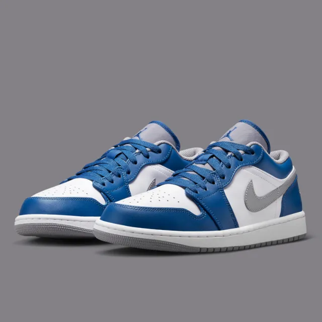 NIKE 耐吉】休閒鞋Air Jordan 1 Low True Blue 真藍白藍男鞋553558-412