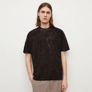 【ALLSAINTS】MAX 純棉水洗褶皺紋理短袖上衣T恤 MD091W(寬鬆版型)