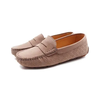 【WALKING ZONE】女 簡約可愛心機增高樂福鞋 女鞋(茶灰色)