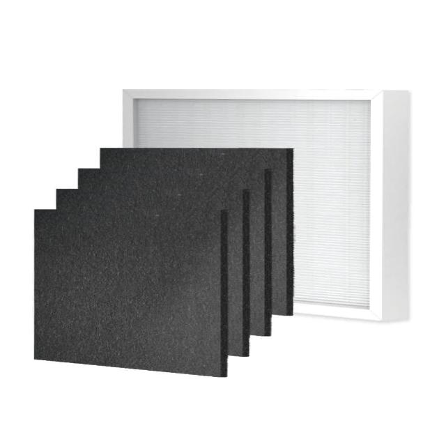 【Qlife 質森活】1+4組HEPA+活性碳濾網(適用Honeywell HAP-16500-TWN)