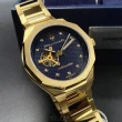 【MASERATI 瑪莎拉蒂】瑪莎拉蒂男錶型號R8823140006(寶藍色錶面金色錶殼金色精鋼錶帶款)