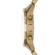 【A|X Armani Exchange】溫紳品格三眼計時腕錶-卡其X古銅(AX1739)