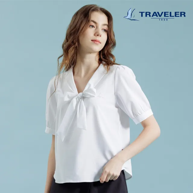 【TRAVELER 旅行者】女款彈性消臭吸排抗UV上衣_231TR704(消臭/長袖襯衫)