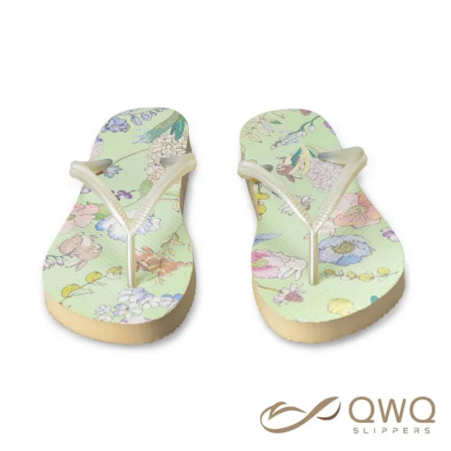【QWQ】女款 夾腳拖 露台上的波麗 夏綠蒂 防滑防水 室外拖鞋 人字拖 雨鞋 MIT(AIPL)