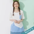 【betty’s 貝蒂思】格子拼接純色短袖T-shirt(白)