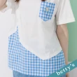 【betty’s 貝蒂思】格子拼接純色短袖T-shirt(白)