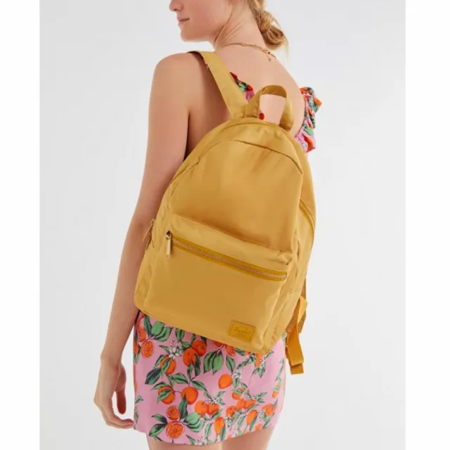 【Herschel】雙11 Grove XS 中型 暖黃 黃色 輕量 帆布 尼龍 金拉鍊 女生 背包 女包 小後背包 後