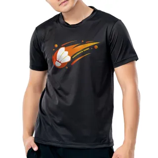 【MISPORT 運動迷】台灣製 運動上衣 T恤-羽球星/運動排汗衫(MIT專利呼吸排汗衣)