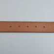 【Michael Kors】斜紋金屬標誌LOGO印花34MM皮帶(棕x褐)