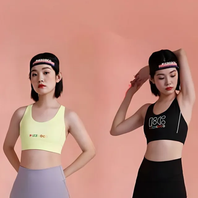【FIZZCOCO】現貨03 經典LOGO運動背心 女健身跑步瑜珈帶胸墊內衣外穿 共2色