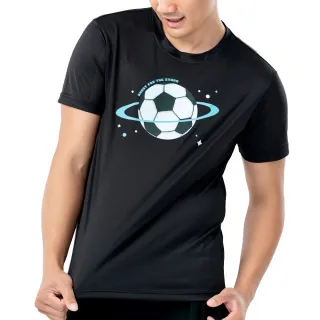 【MISPORT 運動迷】台灣製 運動上衣 T恤-足球星/運動排汗衫(MIT專利呼吸排汗衣)