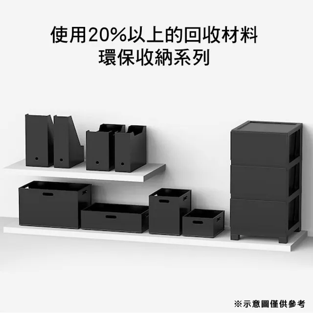 【NITORI 宜得利家居】收納盒 寬低型 N INBOX W BK 收納盒 寬高型 N INBOX