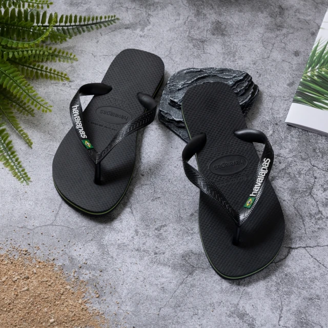 havaianas 哈瓦仕最優惠 BRASIL LOGO 黑色(拖鞋 男鞋 夾腳拖 素色 巴西)