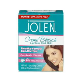 【Global Store TW】英國 Jolen 淡毛膏 染眉膏 漂眉膏 唇毛 眉毛 脫色膏 30ml+7g(一般型肌膚 敏感型肌膚)