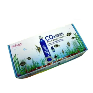 【FishLive 樂樂魚】CO2 二氧化碳系統 完美組合 0.37L(鋁瓶 微調頭 細化器 風管 止逆閥 吸盤)