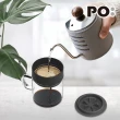 【PO:】手沖咖啡玻璃杯組(手沖壺-灰/咖啡杯240ml-多色可選)