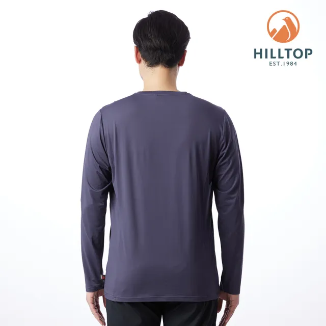 【Hilltop 山頂鳥】吸濕快乾長袖針織上衣 男款 灰｜PS15XM33ECK0