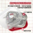 【SANRIO 三麗鷗】Kitty304不鏽鋼分格餐盤 兒童餐盤 分隔便當盒餐具(防漏隔熱不銹鋼雙層餐盤 附收納袋)