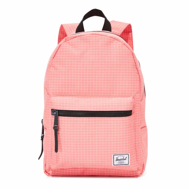 【Herschel】雙11 Grove XS 中型 粉色 白色格線 帆布 防潑水 金拉鍊 女生 背包 女包 小後背包