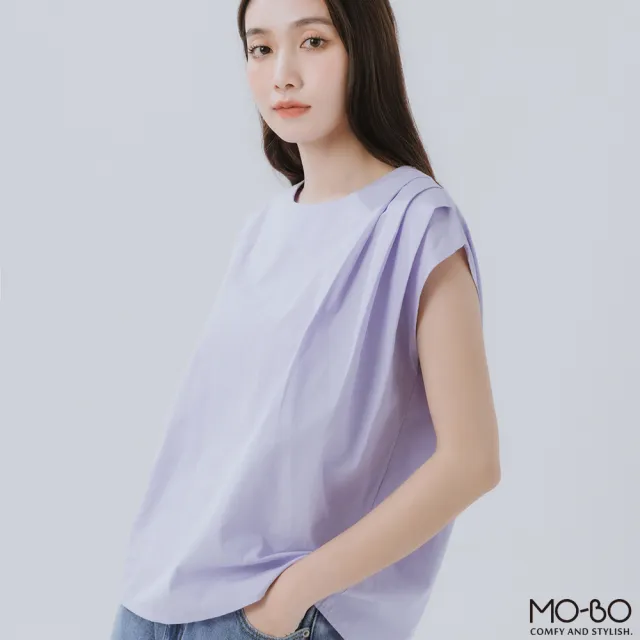 【MO-BO】不對稱造型棉質上衣