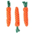 【PETA】狗繩結玩具寵物用品造型寵物棉繩編織胡蘿蔔狗玩具19cm 3入(棉繩編織/胡蘿蔔/狗玩具)