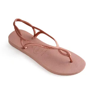 【havaianas 哈瓦仕】涼鞋 女鞋 拖鞋 夾腳拖 Luna 玫瑰金 4129697-3544W(哈瓦士)