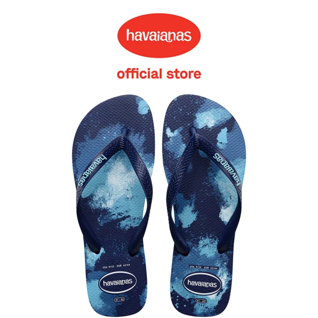 havaianas 哈瓦仕 拖鞋 男鞋 夾腳拖 渲染 Top Camu 藍 4141398-0555M(哈瓦士)