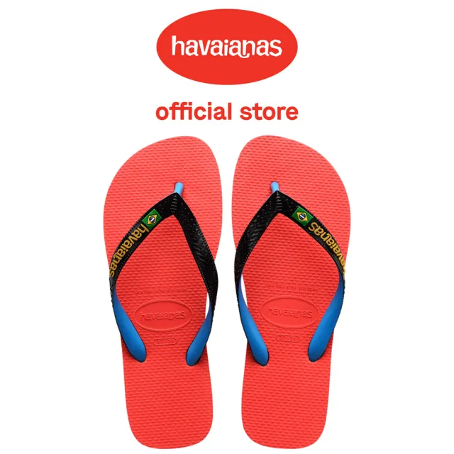 【havaianas 哈瓦仕】拖鞋 男鞋 女鞋 夾腳拖 雙色 國旗 Brasil Mix 紅黑 4123206-1256U(哈瓦士)
