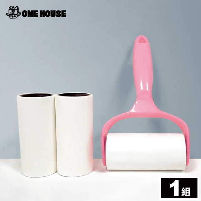 【ONE HOUSE】可撕式滾筒黏毛器+黏塵紙替換包(1組)