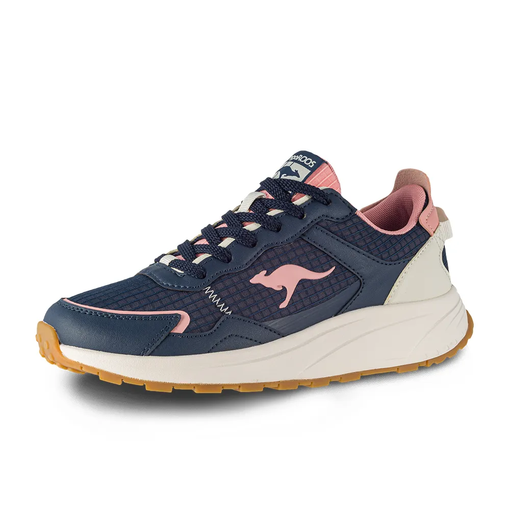 【KangaROOS】雙11 女 ZEPHYR 2 機能輕量 運動鞋 休閒鞋 藏青/粉-KW32160(藏青/粉-KW32160)