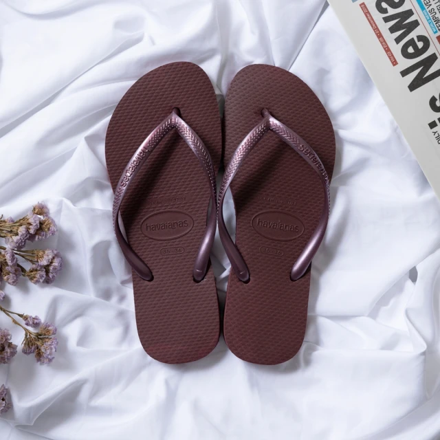 havaianas 哈瓦仕 SLIM 酒紅色(拖鞋 女鞋 夾腳拖 素色 巴西)