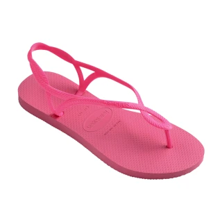 【havaianas 哈瓦仕】涼鞋 女鞋 拖鞋 夾腳拖 Luna 桃紅 4129697-1766W(哈瓦士)