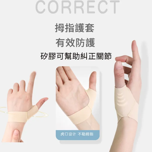 【The rare】大拇指護腕 腱鞘手護腕護具 矽膠超薄護腕帶 拇指護套(鼠標手 媽媽手 腱鞘炎)