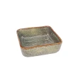 【YU Living 信歐傢居】日式陶瓷特殊釉方碗 500ml(2色任選/棕.綠色/餐碗 湯碗 沙拉碗)