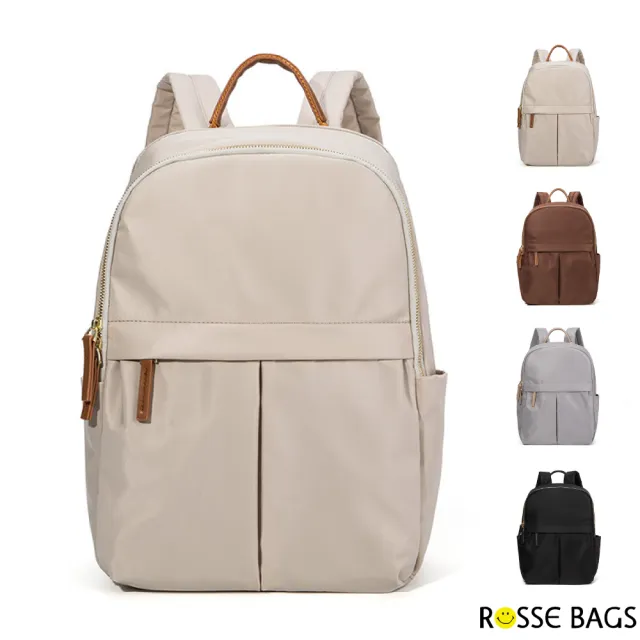 【Rosse Bags】輕便旅行通勤兼用電腦包(現+預  米色／黑色／灰色／棕色)