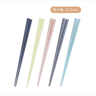 【舞水痕】日式馬卡龍六角筷子 好握好夾取 洗碗機可(5雙組-22.5cm)
