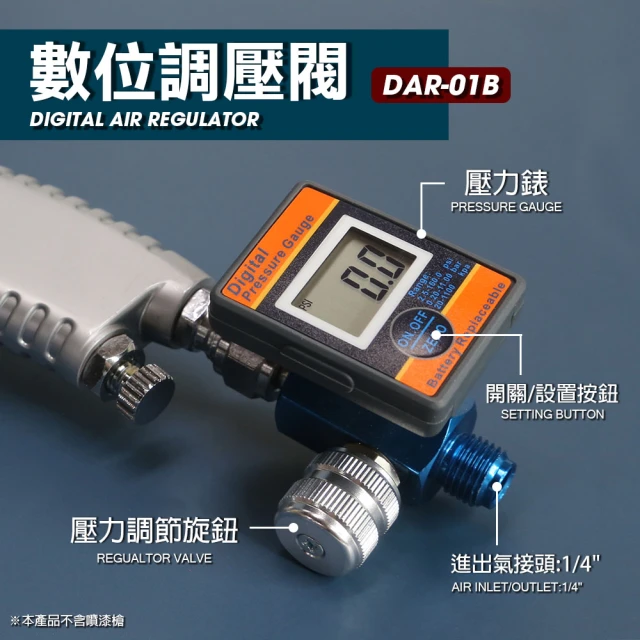【撥撥的架子】台灣製造 數位調壓閥 壓力閥 噴漆噴槍氣動工具 氣動配件(數位調壓閥)