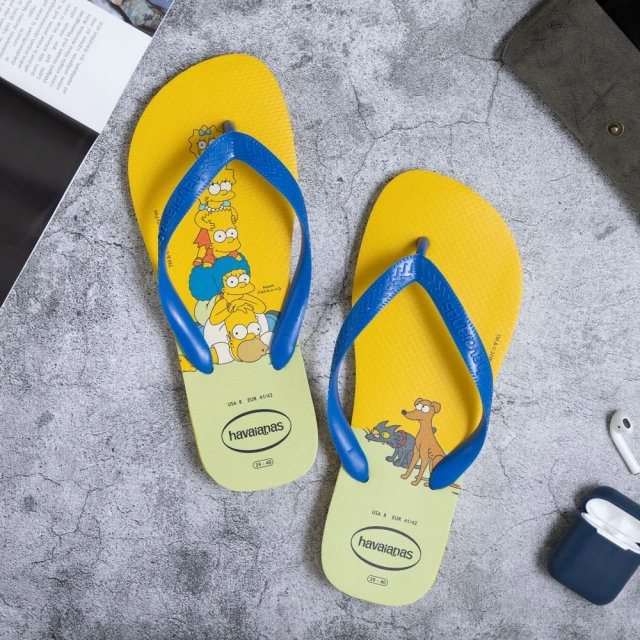 havaianas 哈瓦仕最優惠 SIMPSONS 黃藍帶(拖鞋 男鞋 夾腳拖 素色 巴西)