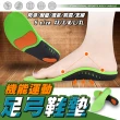 【WEPAY居家首選】機能運動足弓鞋墊-黑/綠XS-XL(機能運動鞋墊 腳底避震減壓 籃球鞋墊)