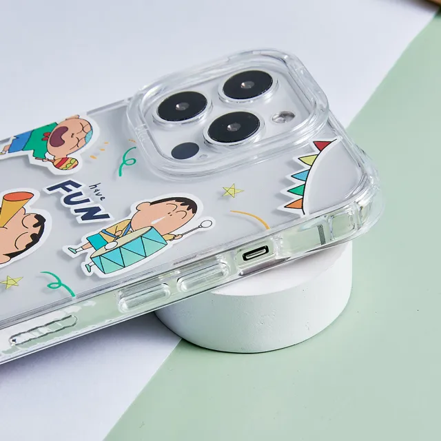 【TOYSELECT】iPhone 13 Pro Max 6.7吋 蠟筆小新快樂遊行抗黃防摔iPhone手機殼
