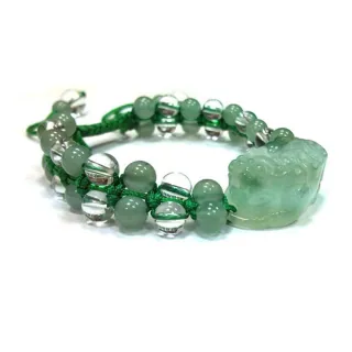 【YC寶石】青碧翠玉招財貔貅手鍊(貔貅 招財)