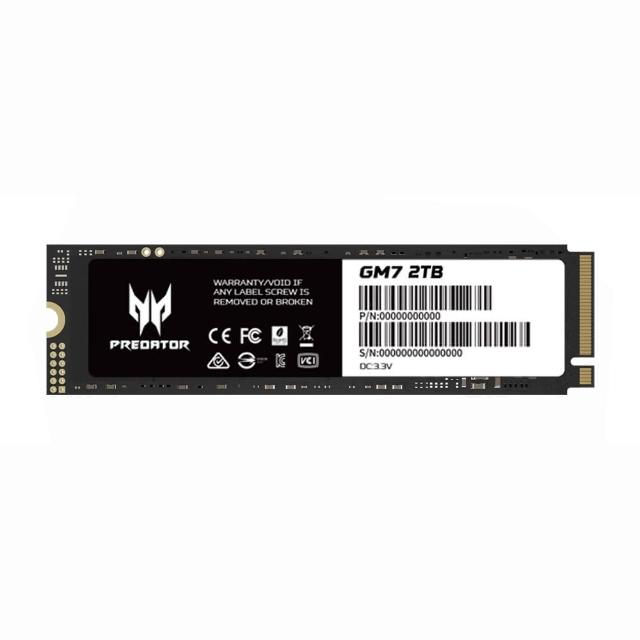 【Acer 宏碁】Predator GM7 2TB M.2 PCIe Gen4 ssd固態硬碟 5年保固(最高讀取7200MB/s)