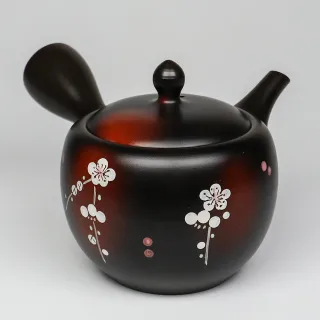 【福介商店】日本陶壺 常滑燒 春秋 窯變棗形枝垂櫻 橫手急須0.38L(泡茶壺 沖泡壺 橫柄壺具)