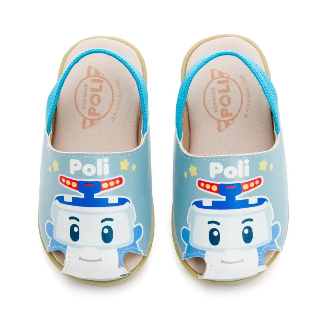 【POLI 波力】正版童鞋 波力 寶寶涼拖鞋/輕量 絆帶 舒適 MIT 藍(POKS34006)