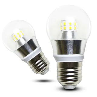 【KISS QUIET】5W 超廣角 E27 LED燈泡全電壓 白光/黄光-2入(崁燈 燈管 LED燈泡 吸頂燈)