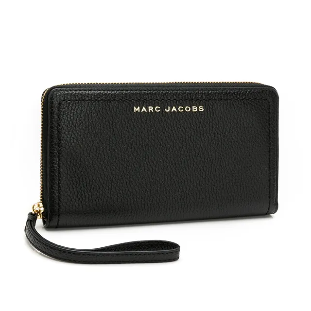 【MARC JACOBS 馬克賈伯】荔枝紋手拿拉鍊卡片長夾（黑）