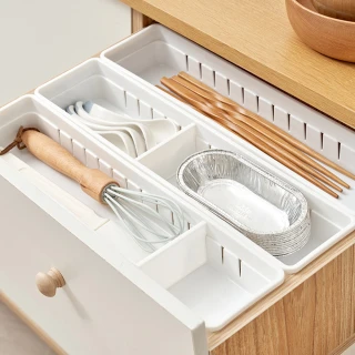 【E.dot】廚櫃抽屜活動分隔收納盒/置物籃(大號)