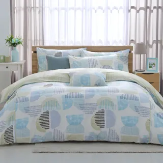 【HongYew 鴻宇】100%美國棉 防蹣抗菌 三件式兩用被床包組-達斯汀 多款(單人)