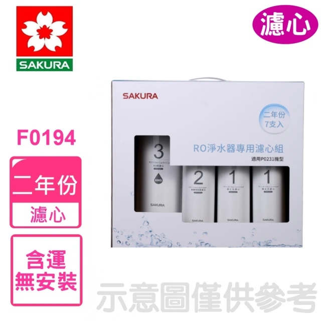 SAKURA 櫻花 二年份7入組組含RO膜適用P0231濾心(F0194)